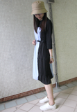 Side Pleated Striped OP (pre order)