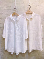 Floral Embroidered Long Shirt (2 colours) (pre order)