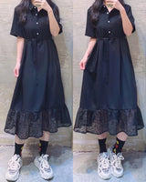 Mixed Lace Hem OP (2 colours) (pre order)