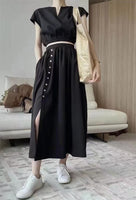 Front Split Skirt with Top Set (2 colours) (pre order)