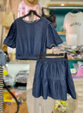 Denim Top with Skirt Set (pre order)
