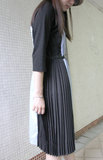 Side Pleated Striped OP (pre order)