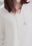 Split Sleeves Chiffon Top (with Gold Plated Chain) (2 colours)