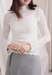 Mock Turtleneck Lace Top