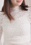 Mock Turtleneck Lace Top