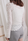 Mock Turtleneck Lace Top