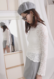 Mock Turtleneck Lace Top