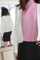 Mesh Coated Wool Cardigan (2 colours)