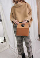 Faux Leather Mix Suede Handbag