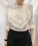 V-Shape Lace Trimmed Top (pre order)