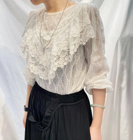 V-Shape Lace Trimmed Top (pre order)