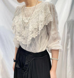 V-Shape Lace Trimmed Top (pre order)
