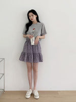 Faux Two Floral Hem OP (3 colours) (pre order)