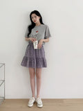 Faux Two Floral Hem OP (3 colours) (pre order)