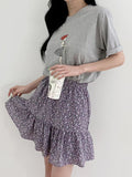 Faux Two Floral Hem OP (3 colours) (pre order)