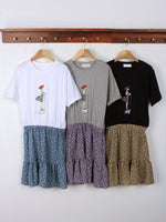 Faux Two Floral Hem OP (3 colours) (pre order)