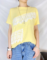 Lace Ruffle Trimmed Tee (3 colours) (pre order)