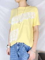 Lace Ruffle Trimmed Tee (3 colours) (pre order)