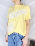 Lace Ruffle Trimmed Tee (3 colours) (pre order)