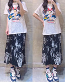 Printed Embossing Skirt (2 colours) (pre order)