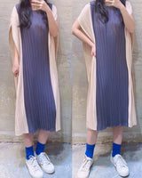 Two Tones Pleated OP (3 colours) (pre order)