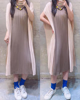 Two Tones Pleated OP (3 colours) (pre order)