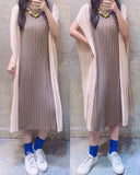 Two Tones Pleated OP (3 colours) (pre order)