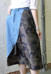 Mixed Camouflage Denim Skirt (pre order)