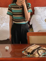 Multi Colours Striped Knit Top (3 colours) (pre order)