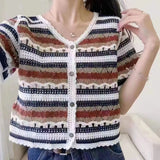 Multi Colours Striped Knit Top (3 colours) (pre order)