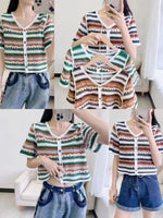Multi Colours Striped Knit Top (3 colours) (pre order)