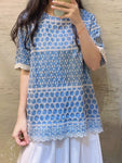 Pom Pom Embroidered Top (2 colours) (pre order)