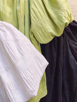 Puffy Sleeves Embossing Top (3 colours) (pre order)