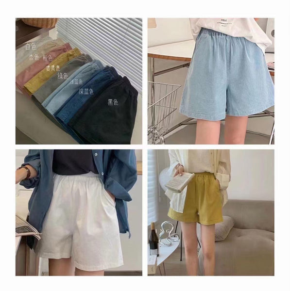 Elastic Waist Shorts (7 colours) (pre order)