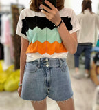 Multi Colours Knit Top (2 colours) (pre order)
