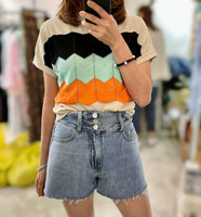 Multi Colours Knit Top (2 colours) (pre order)