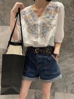 Floral Embroidered Top (2 colours) (pre order)
