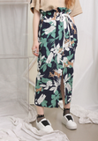 High Waist Floral Skirt