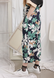 High Waist Floral Skirt