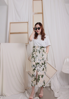 High Waist Floral Skirt