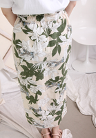 High Waist Floral Skirt