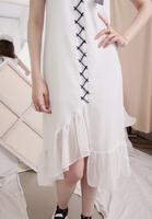 (One Piece) Sling Dress with Organza Bottom