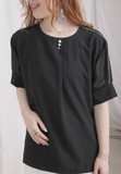 Pearls Top with Organza Sleeves