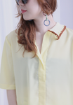 Knit Collar Blouse