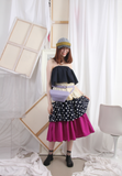 (Korean) Mixed Pattern Multi Layer Tube Dress