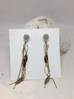 Metal Chain with Leaves Earrings
