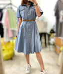 Button Up Denim Dress (pre order)